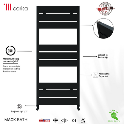 Carisa Mack Bath Sèche-Serviettes en Aluminium Design Moderne Anthracite