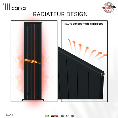 Carisa Mack Radiateur en Aluminium Vertical Design Moderne Anthracite