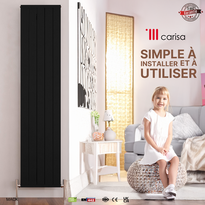 Carisa Mack Radiateur en Aluminium Vertical Design Moderne Anthracite