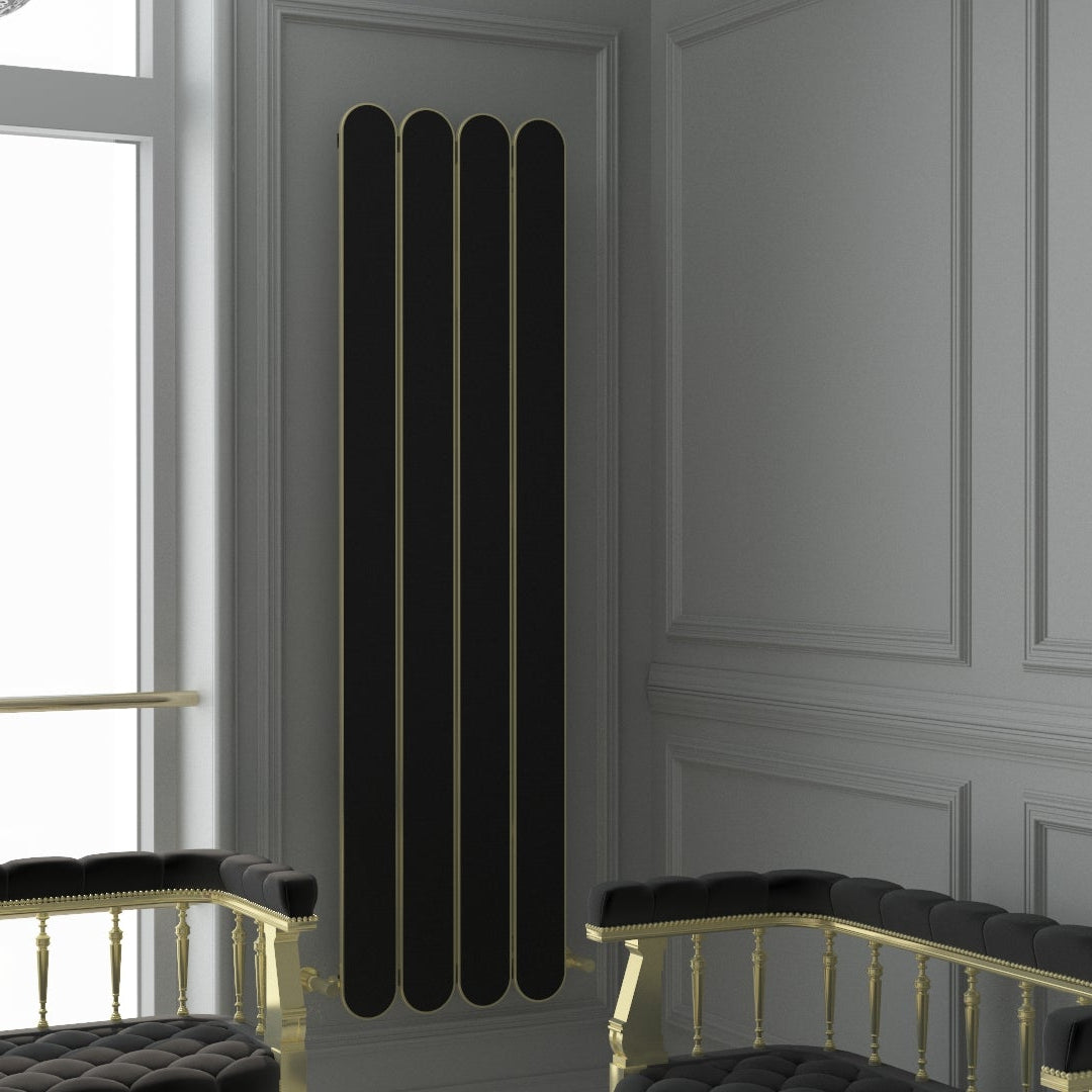 Carisa Magico Radiateur en Aluminium Vertical Design Moderne Noir