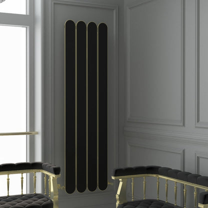 Carisa Magico Radiateur en Aluminium Vertical Design Moderne Noir