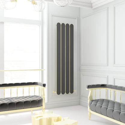 Carisa Magico Radiateur en Aluminium Vertical Design Moderne Noir
