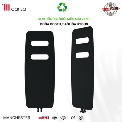 Carisa Manchester Radiateur Design Mince en Acier Vertical Design Moderne Anthracite
