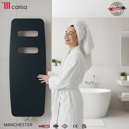 Carisa Manchester Radiateur Design Mince en Acier Vertical Design Moderne Anthracite