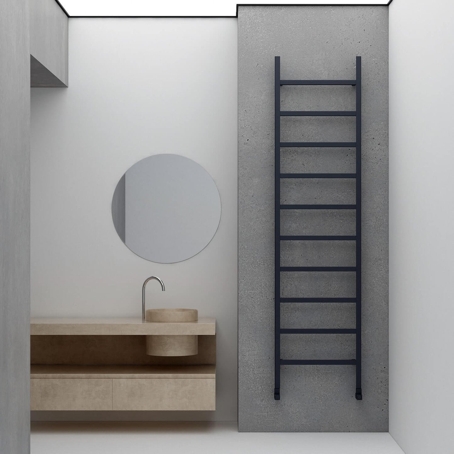 Carisa Maya Sèche-Serviettes en Aluminium Design Moderne Anthracite