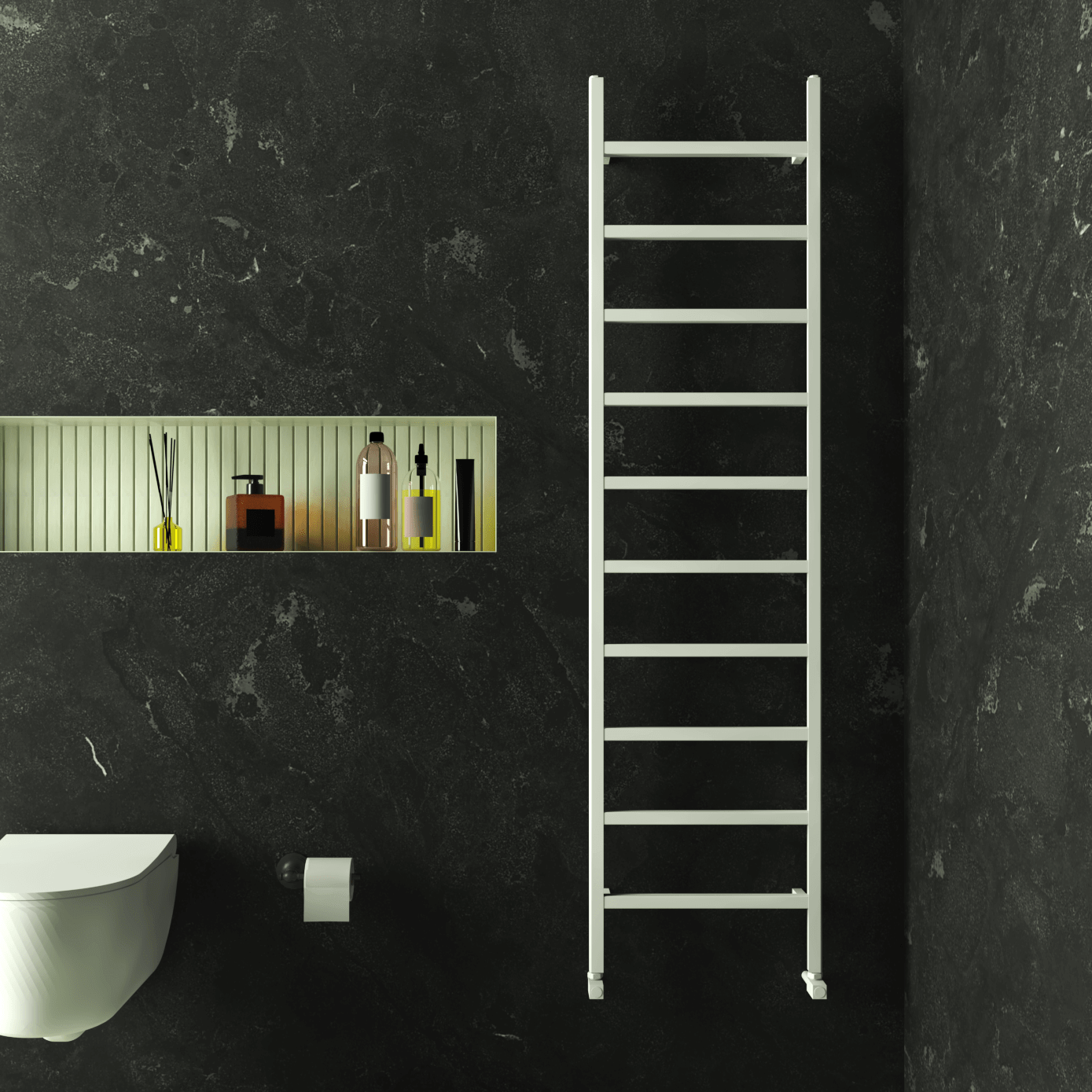 Carisa Maya Sèche-Serviettes en Aluminium Design Moderne Blanc