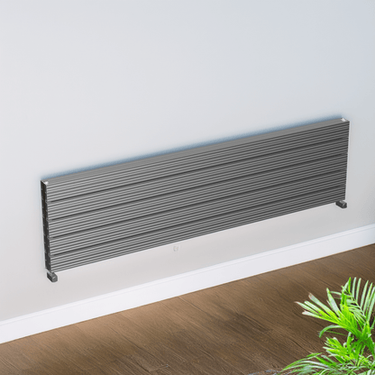 Carisa Monza Double Xl Radiateur en Aluminium Horizontal Design Moderne Anodisé Poli