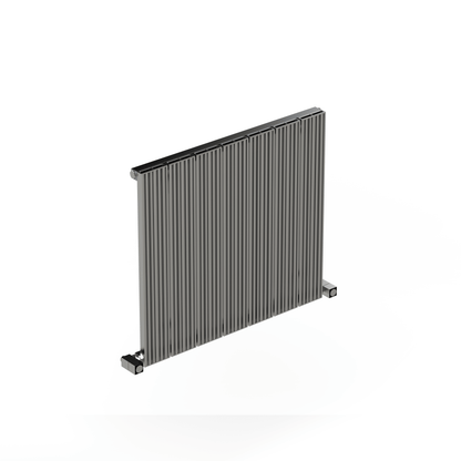 Carisa Monza Radiateur en Aluminium Horizontal Design Moderne Anodisé Poli