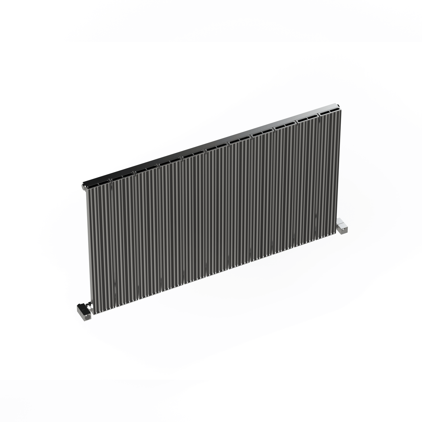 Carisa Monza Radiateur en Aluminium Horizontal Design Moderne Anodisé Poli