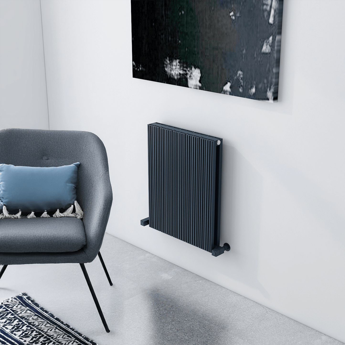 Carisa Monza Radiateur en Aluminium Horizontal Design Moderne Anthracite HB Milieu