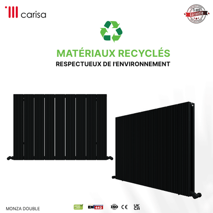 Carisa Monza Radiateur en Aluminium Horizontal Design Moderne Anthracite