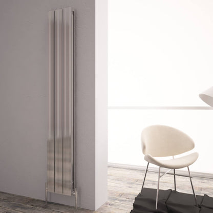 Carisa Monza Radiateur en Aluminium Vertical Design Moderne Anodisé Polisaj