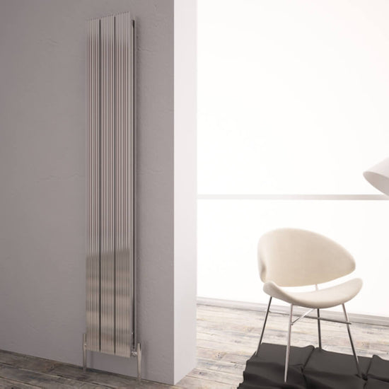 Carisa Monza Radiateur en Aluminium Vertical Design Moderne Anodisé Polisaj