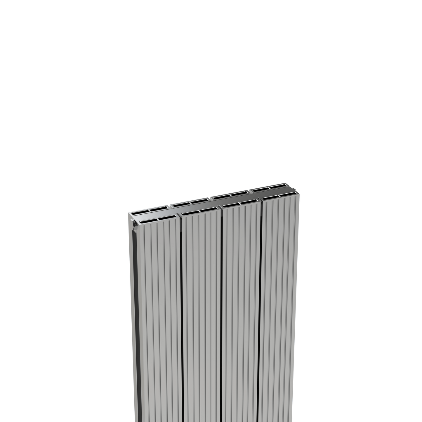 Carisa Monza Radiateur en Aluminium Vertical Design Moderne Anodisé Polisaj