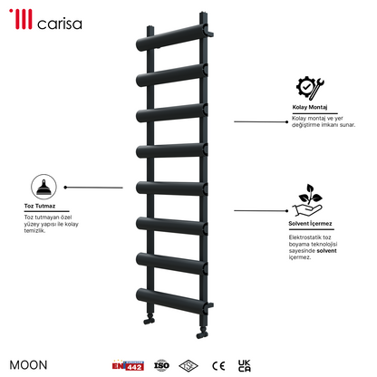 Carisa Moon Sèche-Serviettes en Aluminium Design Moderne Anthracite