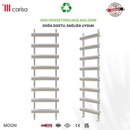 Carisa Moon Sèche-Serviettes en Aluminium Design Moderne Blanc