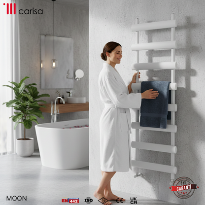Carisa Moon Sèche-Serviettes en Aluminium Design Moderne Blanc