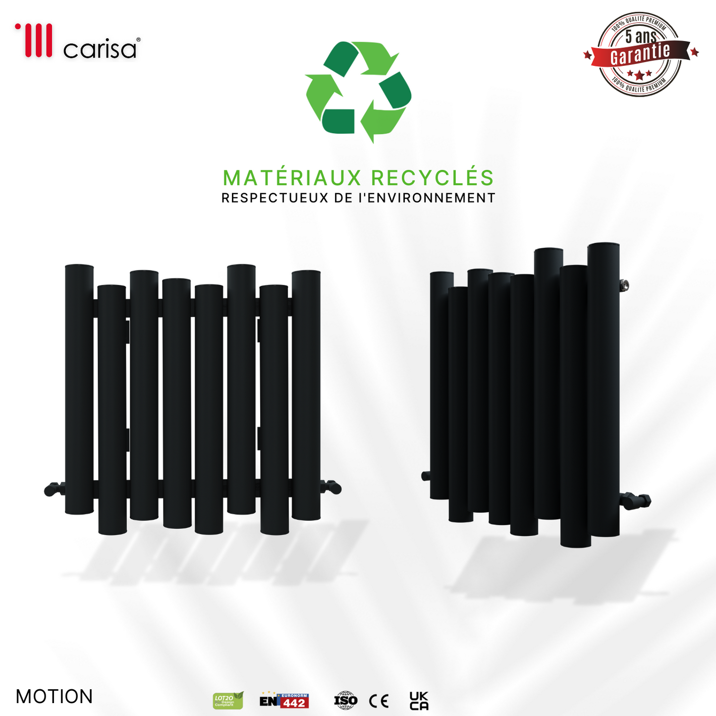 Carisa Motion Radiateur en Aluminium Horizontal Design Moderne Anthracite