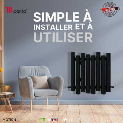 Carisa Motion Radiateur en Aluminium Horizontal Design Moderne Anthracite
