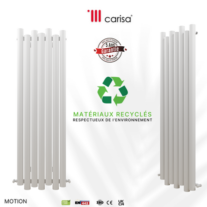Carisa Motion Radiateur en Aluminium Vertical Design Moderne Blanc