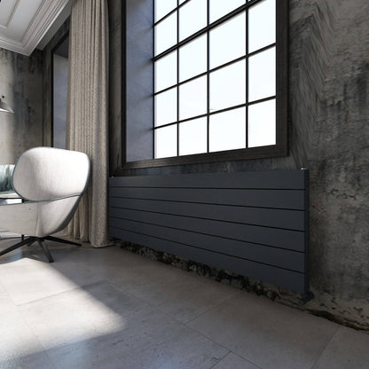 Carisa Nemo Double Xl Radiateur en Aluminium Horizontal Design Moderne Anthracite