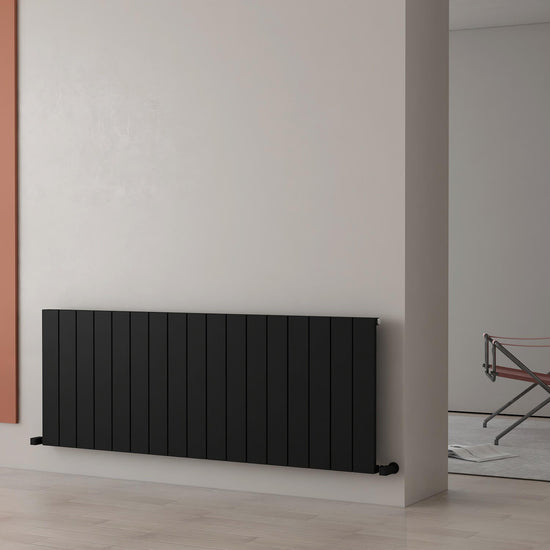 Carisa Nemo Radiateur en Aluminium Horizontal Design Moderne Noir