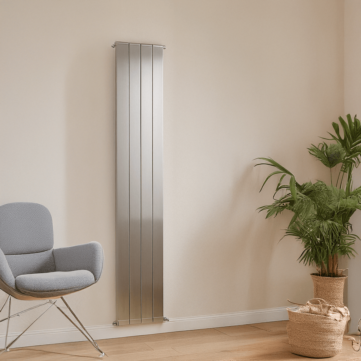 Carisa Nemo Radiateur en Aluminium Vertical Design Moderne Anodisé Matt