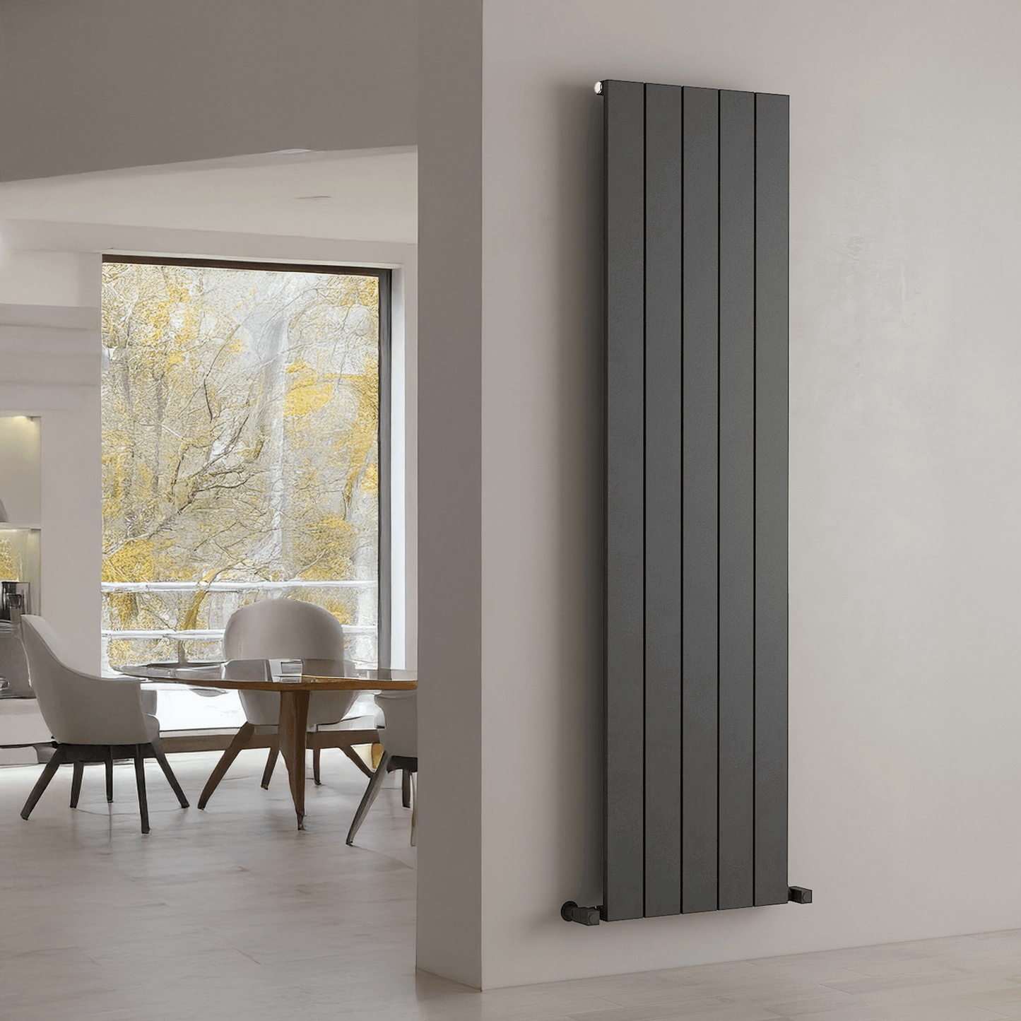 Carisa Nemo Radiateur en Aluminium Vertical Design Moderne Gris foncé
