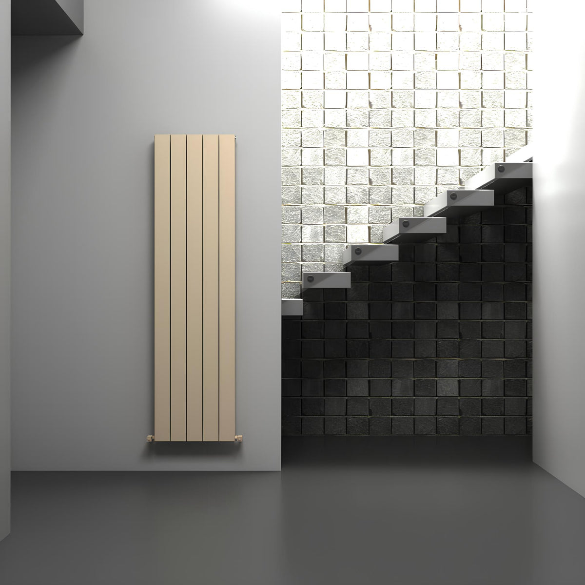 Carisa Nemo Radiateur en Aluminium Vertical Design Moderne Latte
