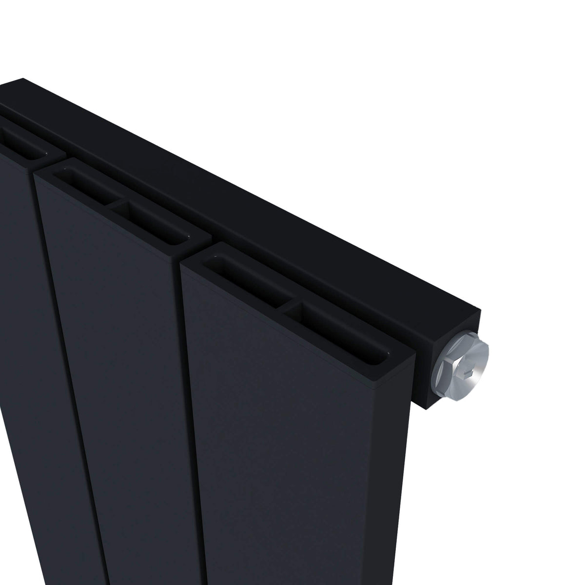 Carisa Nemo Radiateur en Aluminium Vertical Design Moderne Noir