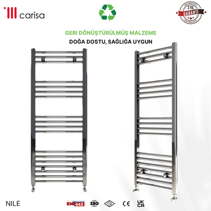 Carisa Nile Sèche-Serviettes en Acier Design Moderne Chromé