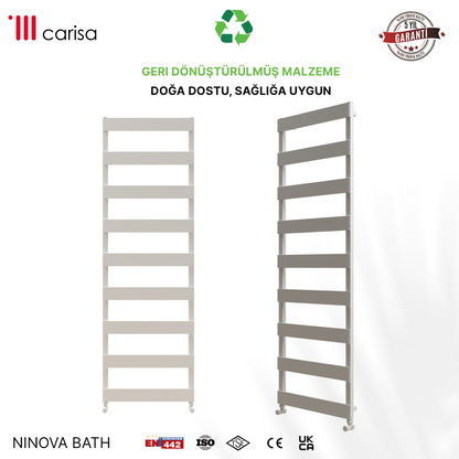 Carisa Ninova Bath Sèche-Serviettes en Aluminium Design Moderne Blanc
