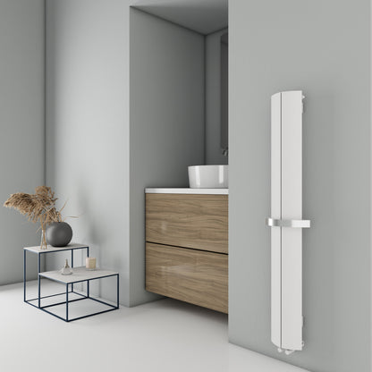 Carisa Nixie Bath Sèche-Serviettes en Aluminium Design Moderne Blanc