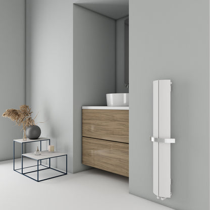 Carisa Nixie Bath Sèche-Serviettes en Aluminium Design Moderne Blanc