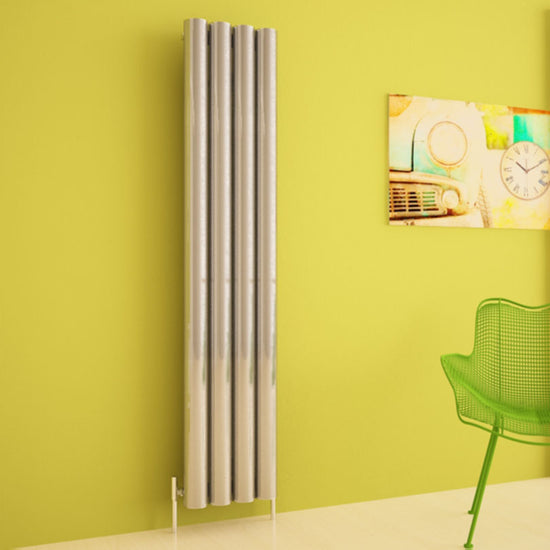 Carisa Otto Radiateur en Aluminium Vertical Design Moderne Anodisé Poli