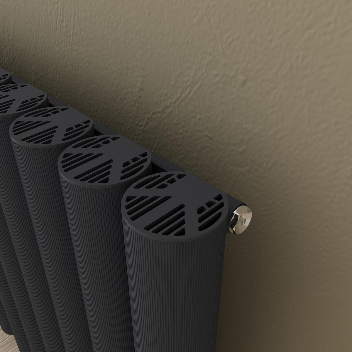 Carisa Otto Radiateur en Aluminium Vertical Design Moderne Anthracite