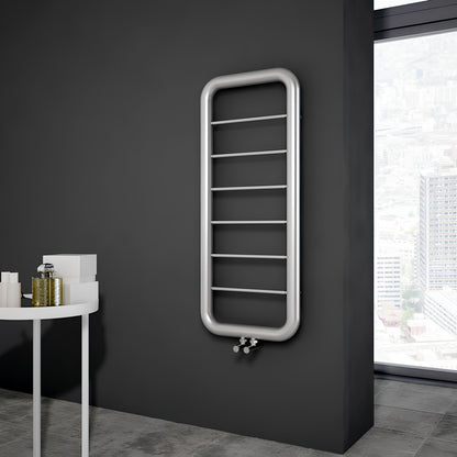 Carisa Paros Sèche-Serviettes en Acier Inoxydable Design Moderne Satiné Poli