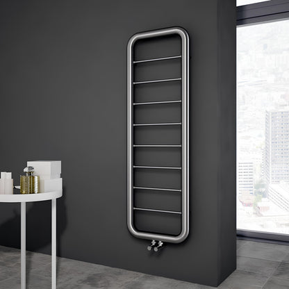 Carisa Paros Sèche-Serviettes en Acier Inoxydable Design Moderne Satiné Poli
