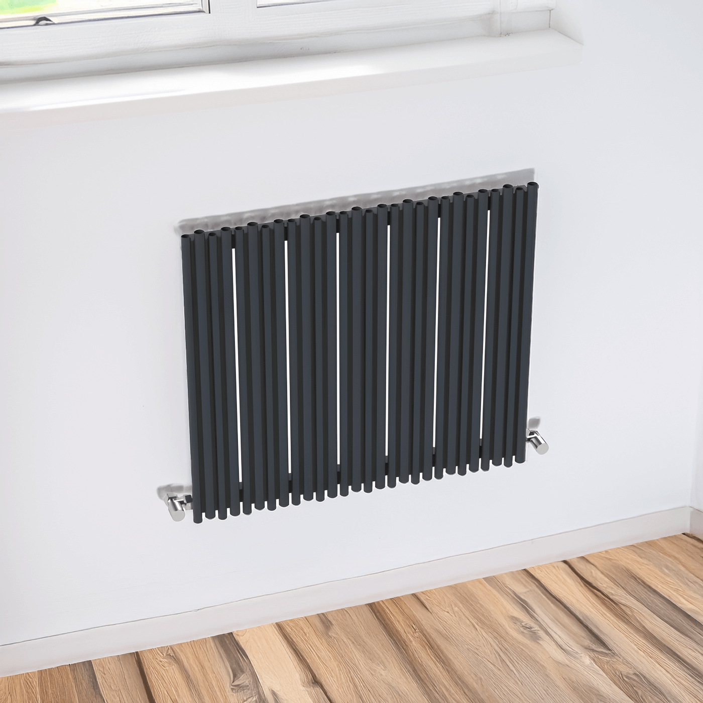 Carisa Pipette Radiateur en Aluminium Horizontal Design Moderne Anthracite