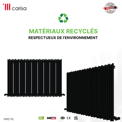 Carisa Pipette Radiateur en Aluminium Horizontal Design Moderne Anthracite