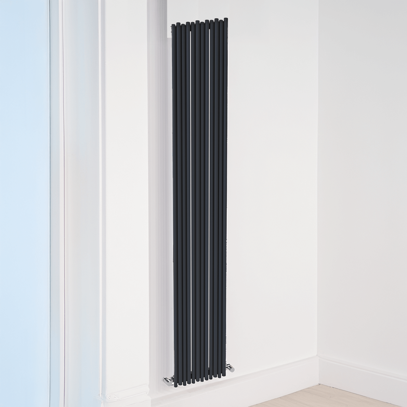 Carisa Pipette Radiateur en Aluminium Vertical Design Moderne Anthracite