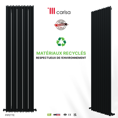 Carisa Pipette Radiateur en Aluminium Vertical Design Moderne Anthracite