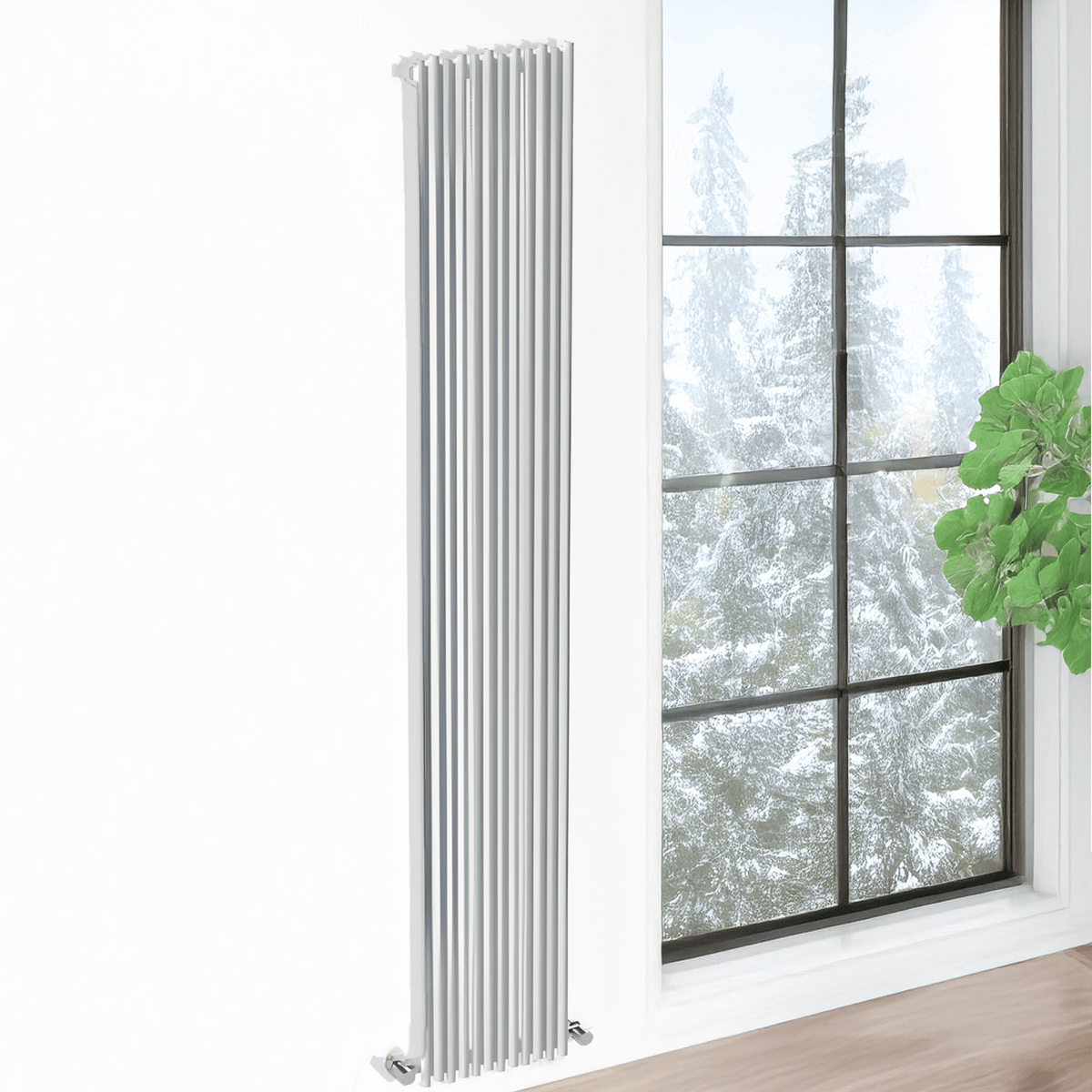 Carisa Pipette Radiateur en Aluminium Vertical Design Moderne Blanc