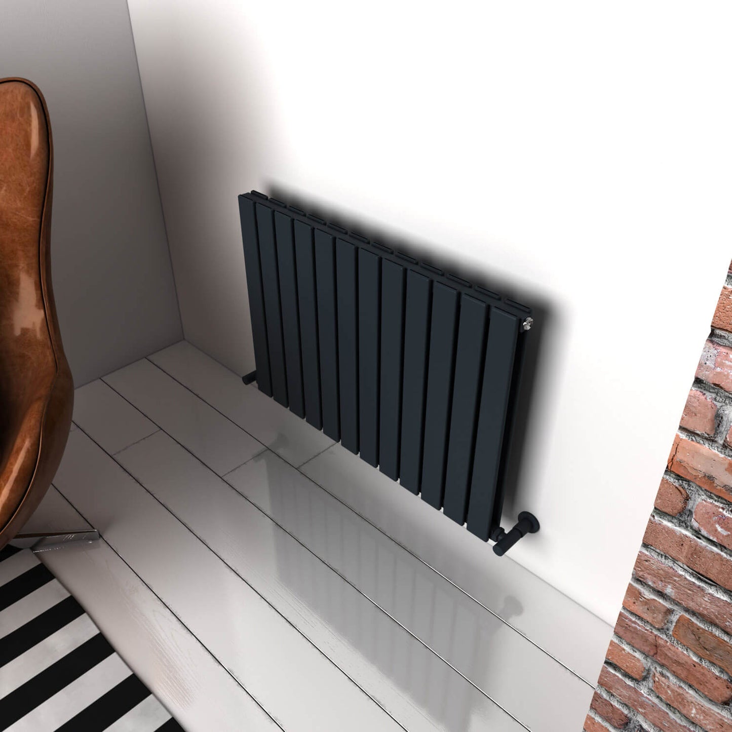 Carisa Plata Radiateur en Aluminium Horizontal Design Moderne Anthracite