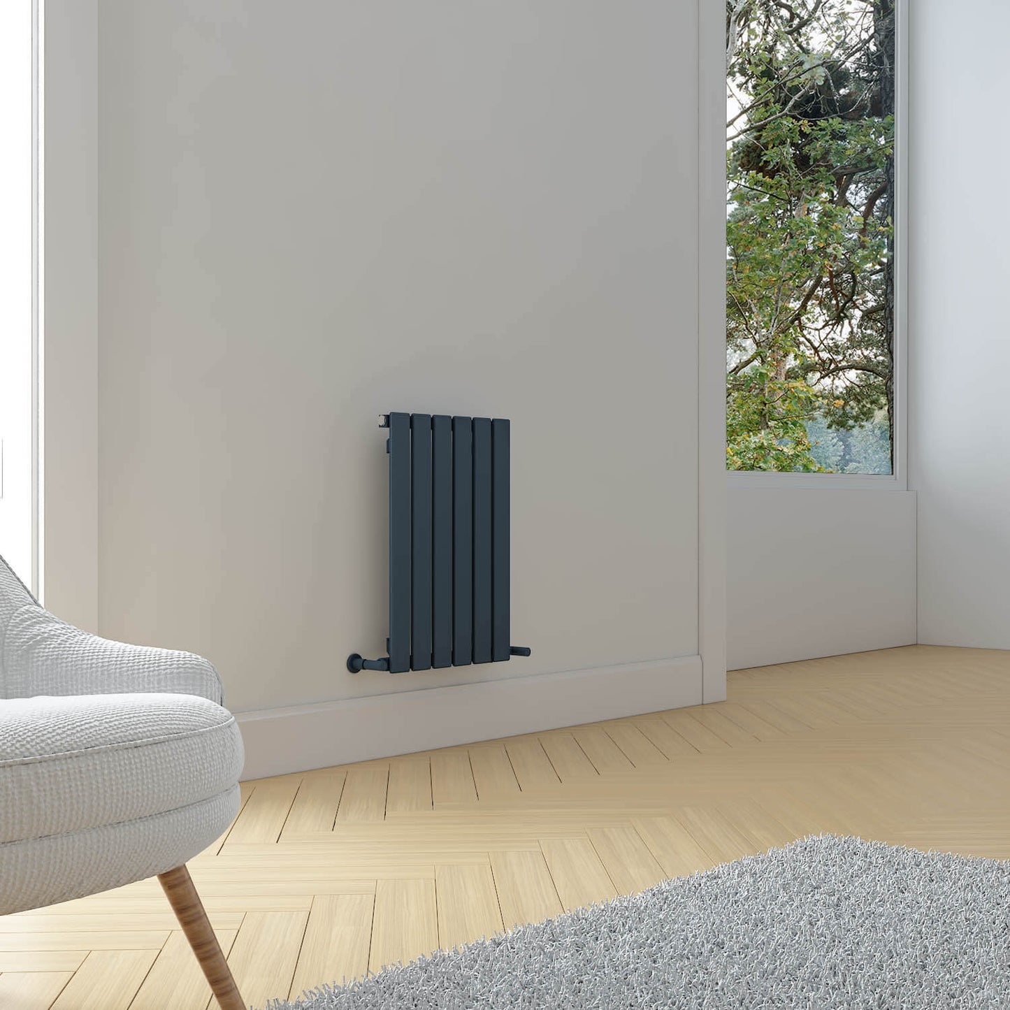 Carisa Plata Radiateur en Aluminium Horizontal Design Moderne Anthracite