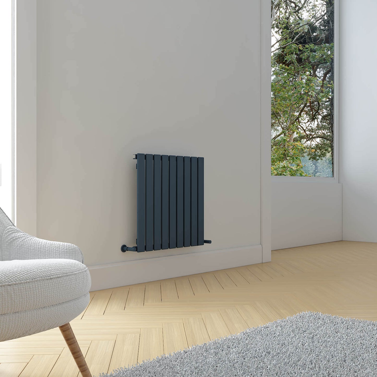 Carisa Plata Radiateur en Aluminium Horizontal Design Moderne Anthracite