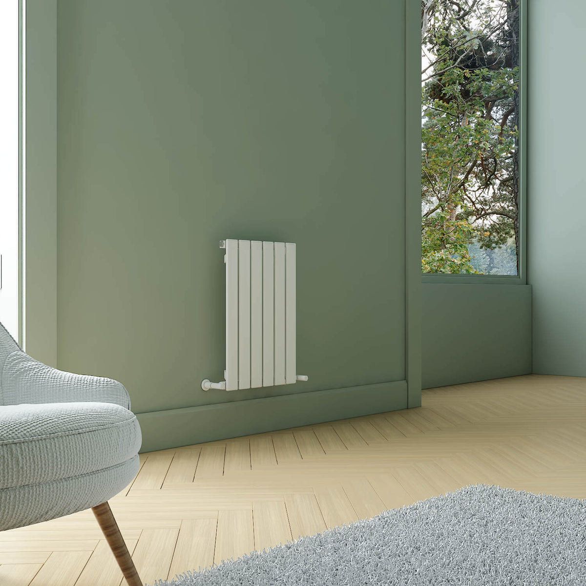 Carisa Plata Radiateur en Aluminium Horizontal Design Moderne Blanc