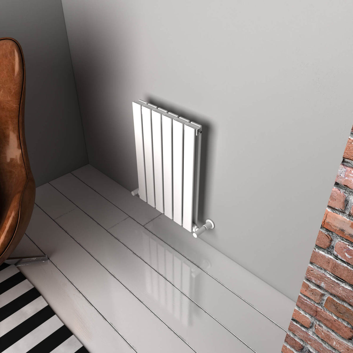 Carisa Plata Radiateur en Aluminium Horizontal Design Moderne Blanc