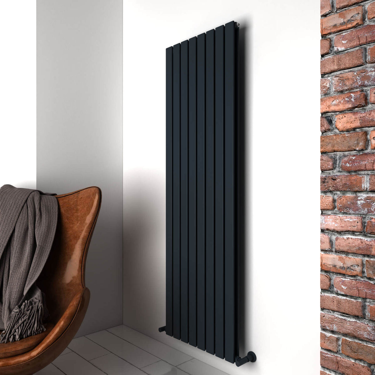 Carisa Plata Radiateur en Aluminium Vertical Design Moderne Anthracite