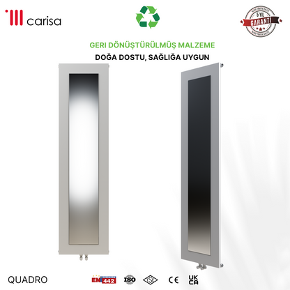 Carisa Quadro Radiateur en Aluminium Vertical Design Moderne Blanc